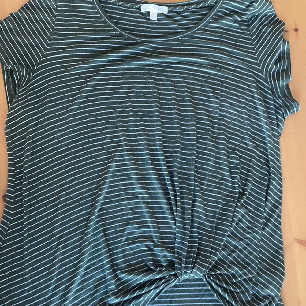 Stitch Fix Nine Britton Levie Knot front XL

Green and white striped